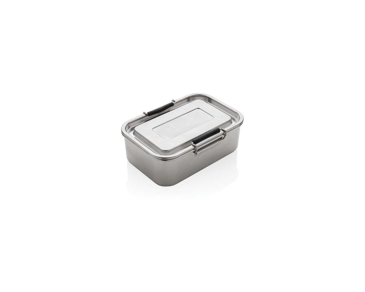 Silver lunch box with bag deals