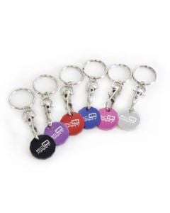 Promotional Engraved Trolley Coin Keyring from Hambleside Merchandise