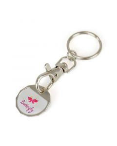 Promotional Domed Trolley Coin Keyring from Hambleside Merchandise
