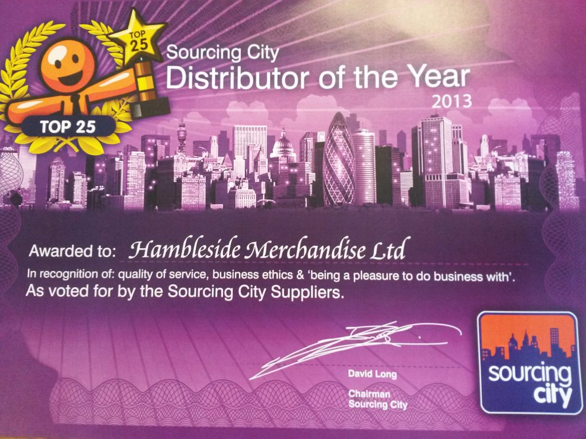 Top 25 Distributor of the Year Hambleside Merchandise Blog