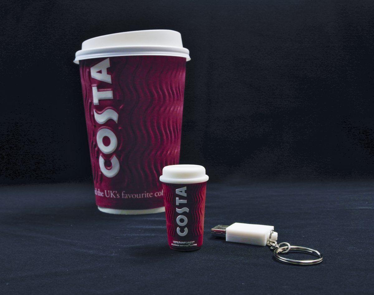 Bespoke Costa Coffee cup USBs